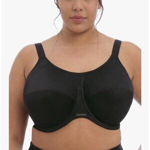 ELOMI EL8041 Energise Underwire Sports Bra Black New Size US 36DD